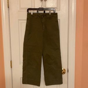 The loft wide leg green trousers